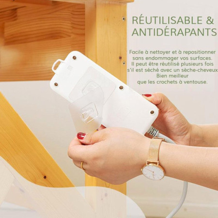 ACCROCH'TOUT - Pack de 10 Supports Adhésifs Multi Surfaces
