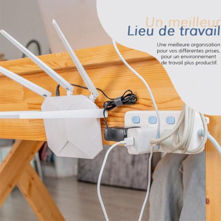 ACCROCH'TOUT - Pack de 10 Supports Adhésifs Multi Surfaces
