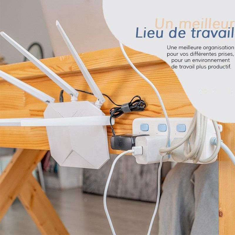 ACCROCH'TOUT - Pack de 10 Supports Adhésifs Multi Surfaces