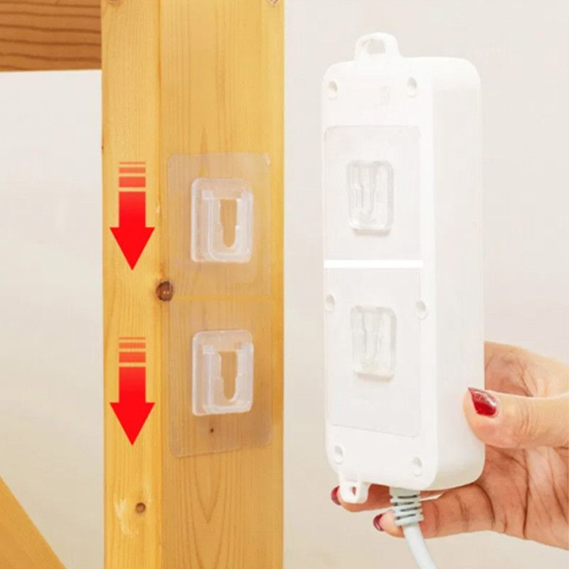 ACCROCH'TOUT - Pack de 10 Supports Adhésifs Multi Surfaces