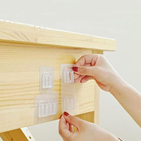 ACCROCH'TOUT - Pack de 10 Supports Adhésifs Multi Surfaces