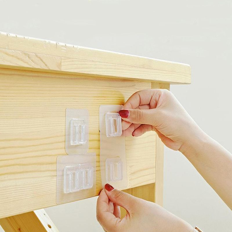 ACCROCH'TOUT - Pack de 10 Supports Adhésifs Multi Surfaces