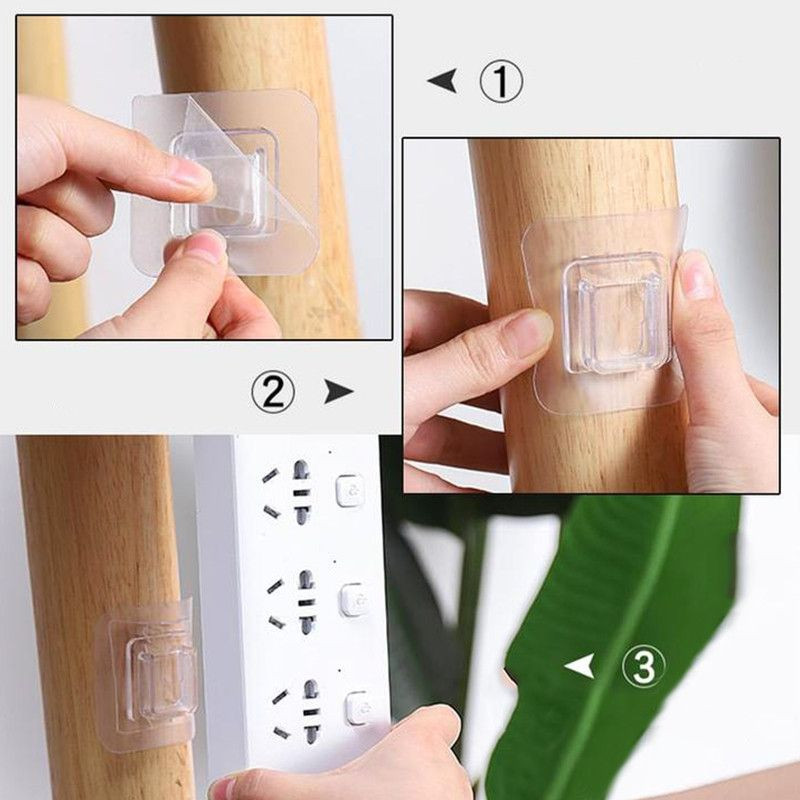 ACCROCH'TOUT - Pack de 10 Supports Adhésifs Multi Surfaces