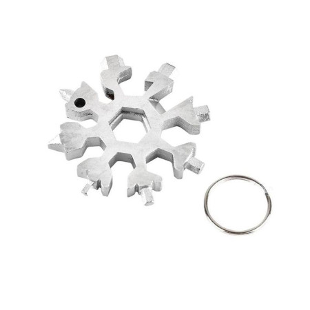SNOWFLAKE - Outil Multifonctions 18-en-1 en Acier Inoxydable