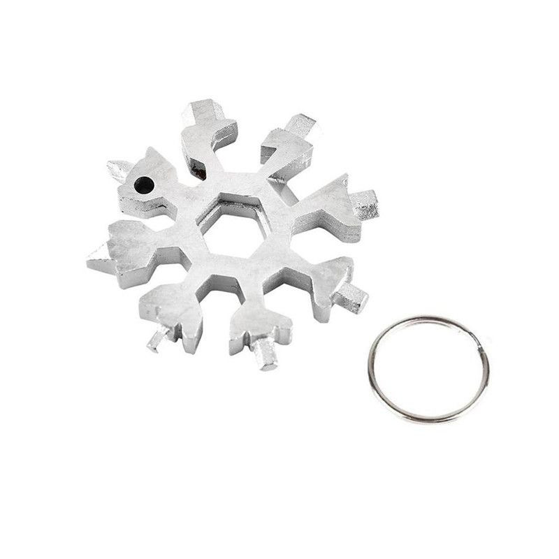 SNOWFLAKE - Outil Multifonctions 18-en-1 en Acier Inoxydable