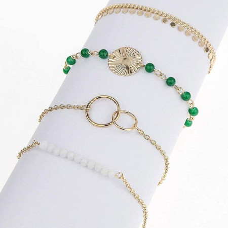 MILEY : Ensemble de 4 Bracelets Bohème Chic