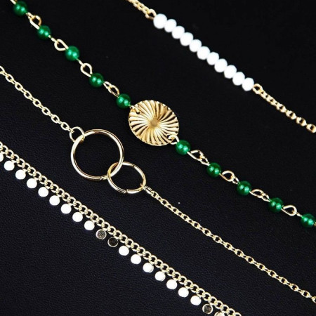 MILEY : Ensemble de 4 Bracelets Bohème Chic