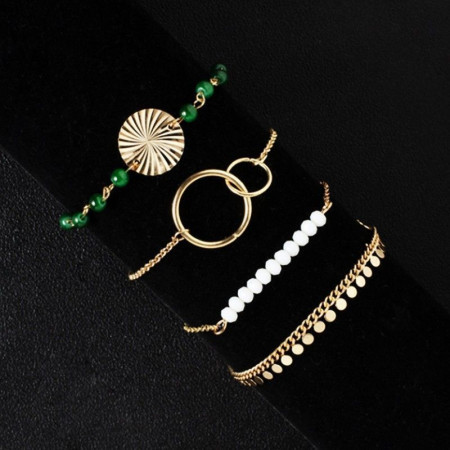 MILEY : Ensemble de 4 Bracelets Bohème Chic