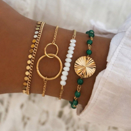 MILEY : Ensemble de 4 Bracelets Bohème Chic