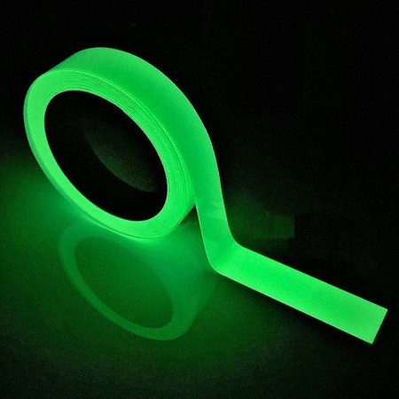 SAFETY TAPE : Ruban Adhésif Phosphorescent 2 mètres