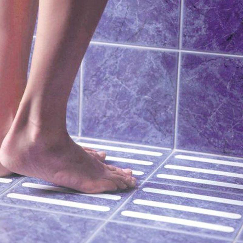 SHOWER SLIDE : Lot de 5 Bandes Antidérapantes Transparentes pour Douche et Baignoire