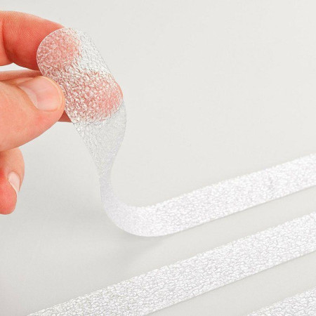 SHOWER SLIDE : Lot de 5 Bandes Antidérapantes Transparentes pour Douche et Baignoire
