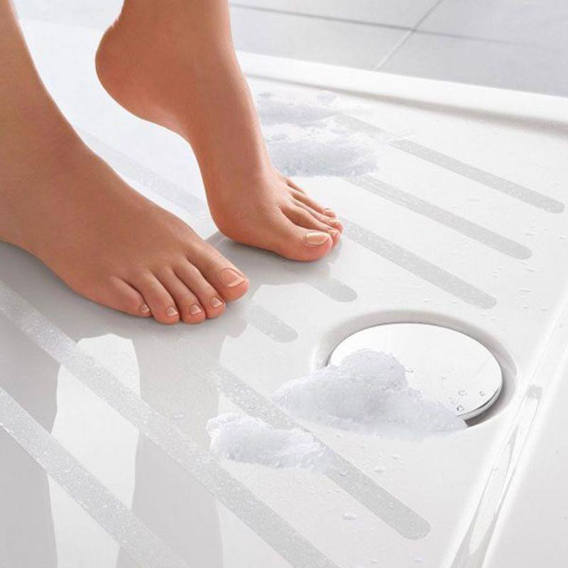 SHOWER SLIDE : Lot de 5 Bandes Antidérapantes Transparentes pour Douche et Baignoire
