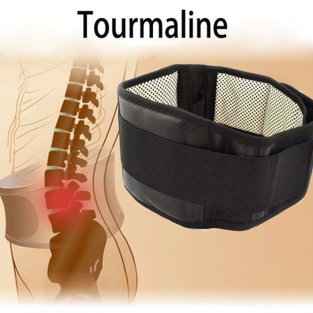 Ceinture Lombaire Réglable Auto-Chauffante Biomagnétique avec Pierre Tourmaline