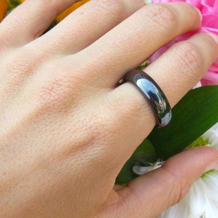 Bague Minceur Unisexe Hématite Magnétique Effet Minceur