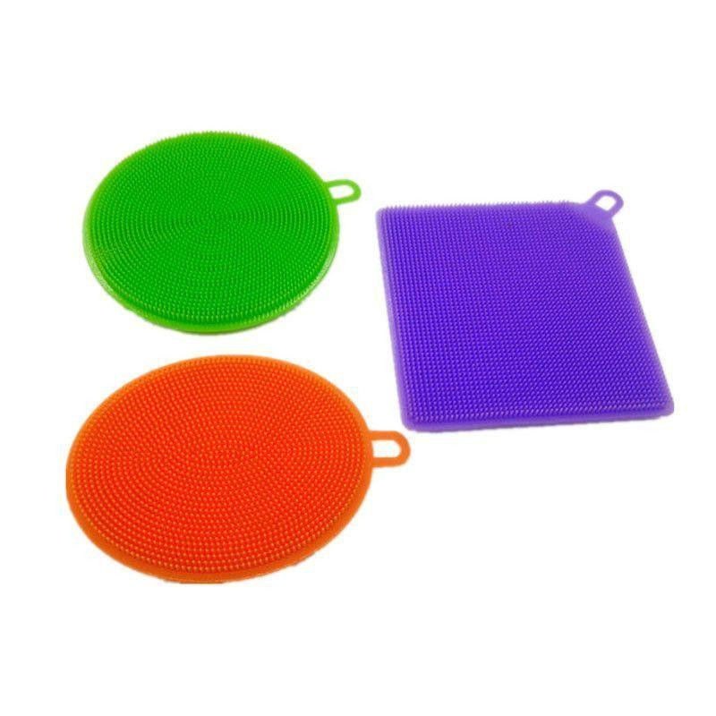 BETTER SPONGE : Pack de 3 Éponges Multi-Usages en Silicone pour Tous Types de Surfaces