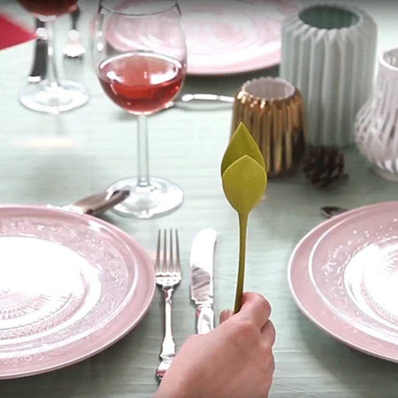 FLOWER NAPKIN : Lot de 4 Porte-Serviettes Créateurs de Fleurs