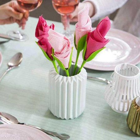 FLOWER NAPKIN : Lot de 4 Porte-Serviettes Créateurs de Fleurs