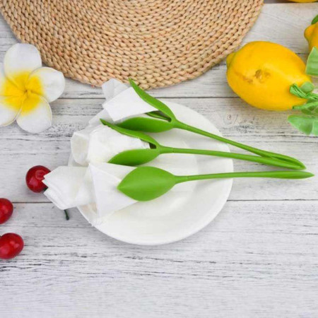 FLOWER NAPKIN : Lot de 4 Porte-Serviettes Créateurs de Fleurs