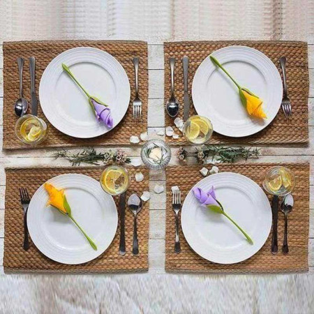 FLOWER NAPKIN : Lot de 4 Porte-Serviettes Créateurs de Fleurs