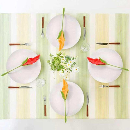 FLOWER NAPKIN : Lot de 4 Porte-Serviettes Créateurs de Fleurs