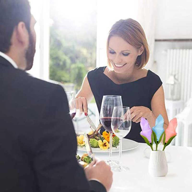 FLOWER NAPKIN : Lot de 4 Porte-Serviettes Créateurs de Fleurs