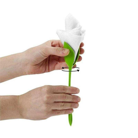 FLOWER NAPKIN : Lot de 4 Porte-Serviettes Créateurs de Fleurs