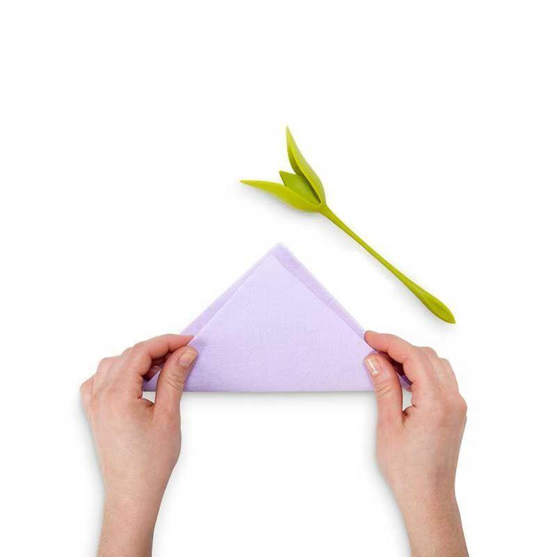 FLOWER NAPKIN : Lot de 4 Porte-Serviettes Créateurs de Fleurs