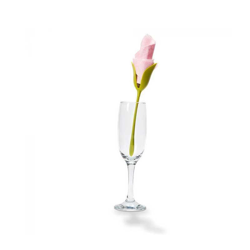 FLOWER NAPKIN : Lot de 4 Porte-Serviettes Créateurs de Fleurs