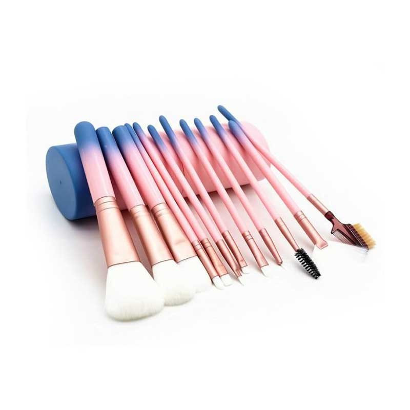 PROFESSIONAL MAKEUP BRUSHES : Set de 12 Pinceaux de Maquillage avec Étui