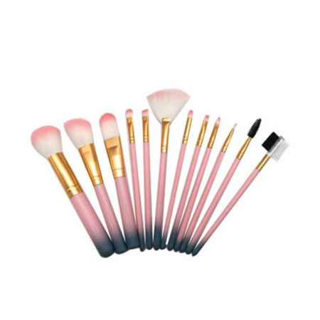 PROFESSIONAL MAKEUP BRUSHES : Set de 12 Pinceaux de Maquillage avec Étui