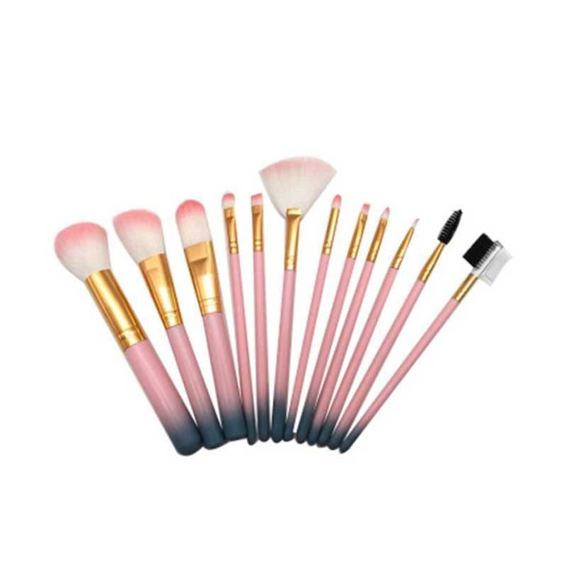 PROFESSIONAL MAKEUP BRUSHES : Set de 12 Pinceaux de Maquillage avec Étui
