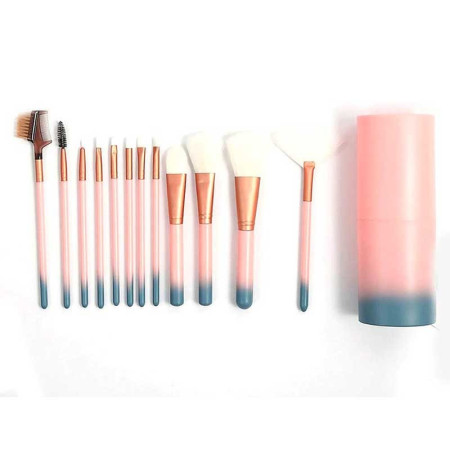 PROFESSIONAL MAKEUP BRUSHES : Set de 12 Pinceaux de Maquillage avec Étui