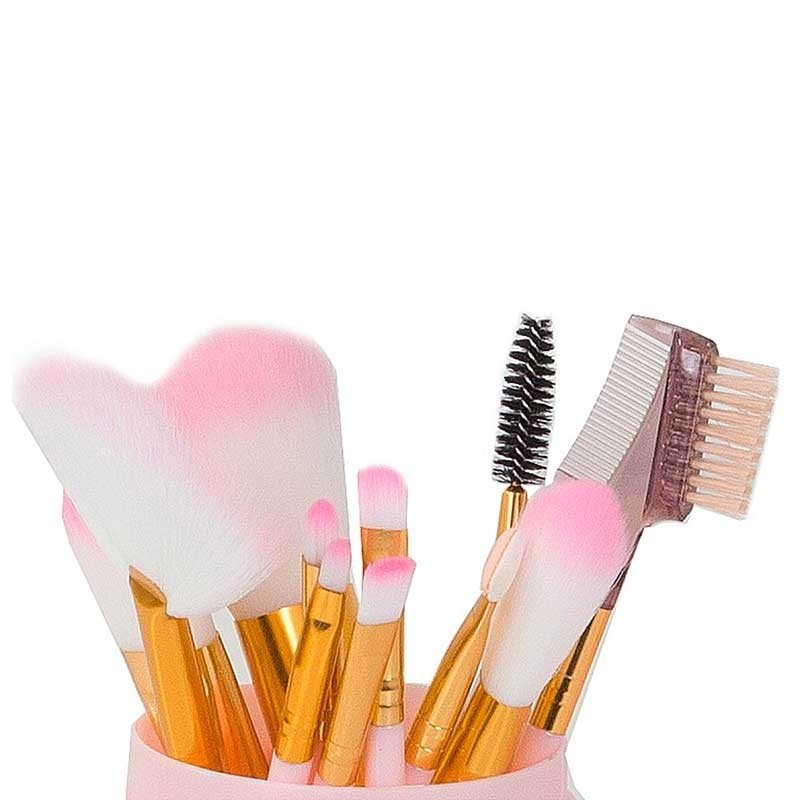 PROFESSIONAL MAKEUP BRUSHES : Set de 12 Pinceaux de Maquillage avec Étui