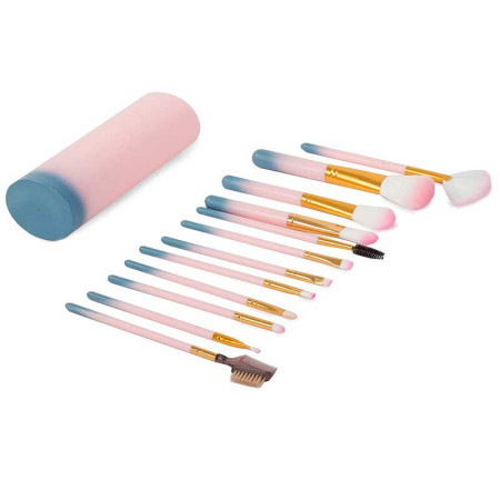 PROFESSIONAL MAKEUP BRUSHES : Set de 12 Pinceaux de Maquillage avec Étui