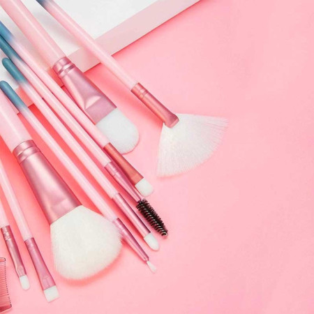 PROFESSIONAL MAKEUP BRUSHES : Set de 12 Pinceaux de Maquillage avec Étui