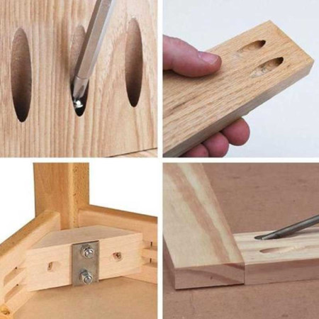 ANGLE DRILLING :  Kit de Perçage d'Angle 15 Degrés pour le Bois avec Guide Gabarit Mèches et Trous 6/8/10 mm
