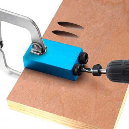 ANGLE DRILLING :  Kit de Perçage d'Angle 15 Degrés pour le Bois avec Guide Gabarit Mèches et Trous 6/8/10 mm