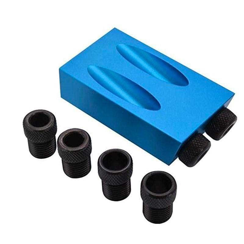 ANGLE DRILLING :  Kit de Perçage d'Angle 15 Degrés pour le Bois avec Guide Gabarit Mèches et Trous 6/8/10 mm