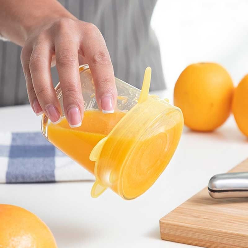 LIDYC : Jeu de 10 Couvercles de Cuisine Réutilisables et Réglables - 6 Ronds et 4 Rectangulaires