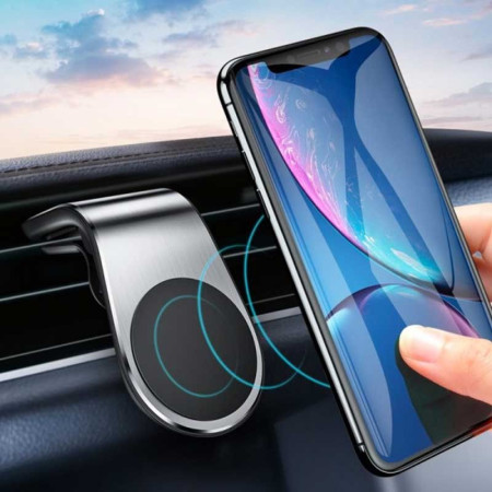 MAGNET MOUNT : Support Magnétique pour Smartphone et GPS avec Fixation Grille d'Aération