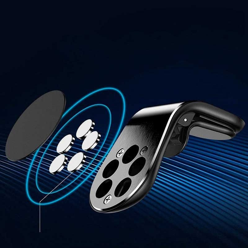 MAGNET MOUNT : Support Magnétique pour Smartphone et GPS avec Fixation Grille d'Aération