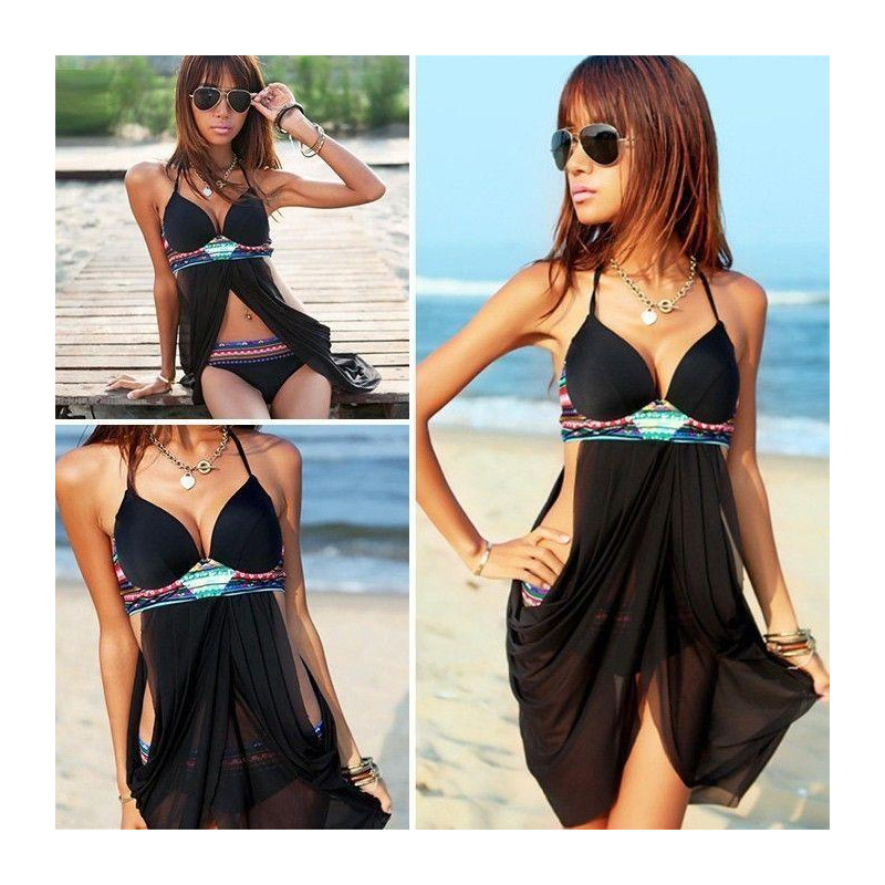 Bikini Chic Maillot de Bain Femme pour Piscine Plage Bronzage Effet Push-Up