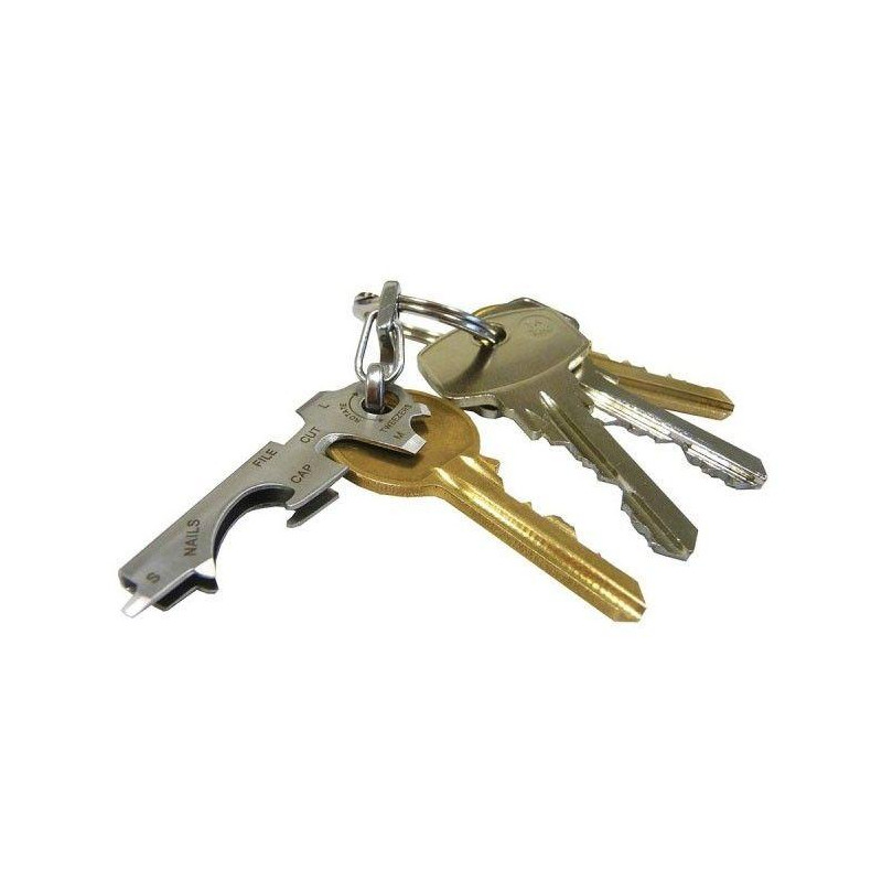 KeyTool Porte Clés Outils Multifonction KeyTool avec Décapsuleur Tournevis et autres 