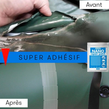 SUPER NANO : Super Patchs de Réparations Imperméables pour Piscines, Bouées, Matelas