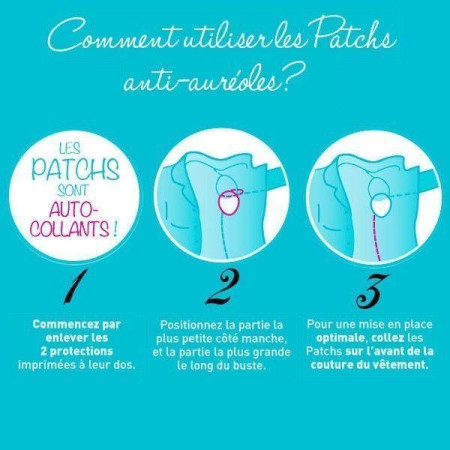 Lot de 12 Patchs Blanc Anti-transpiration et Anti-Auréoles Homme Femme