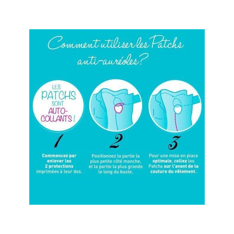 Lot de 12 Patchs Blanc Anti-transpiration et Anti-Auréoles Homme Femme