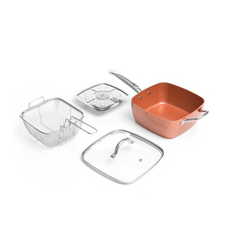 COPPER 5 IN 1- Poêle Multifonctions 5 en 1 Tous Feux