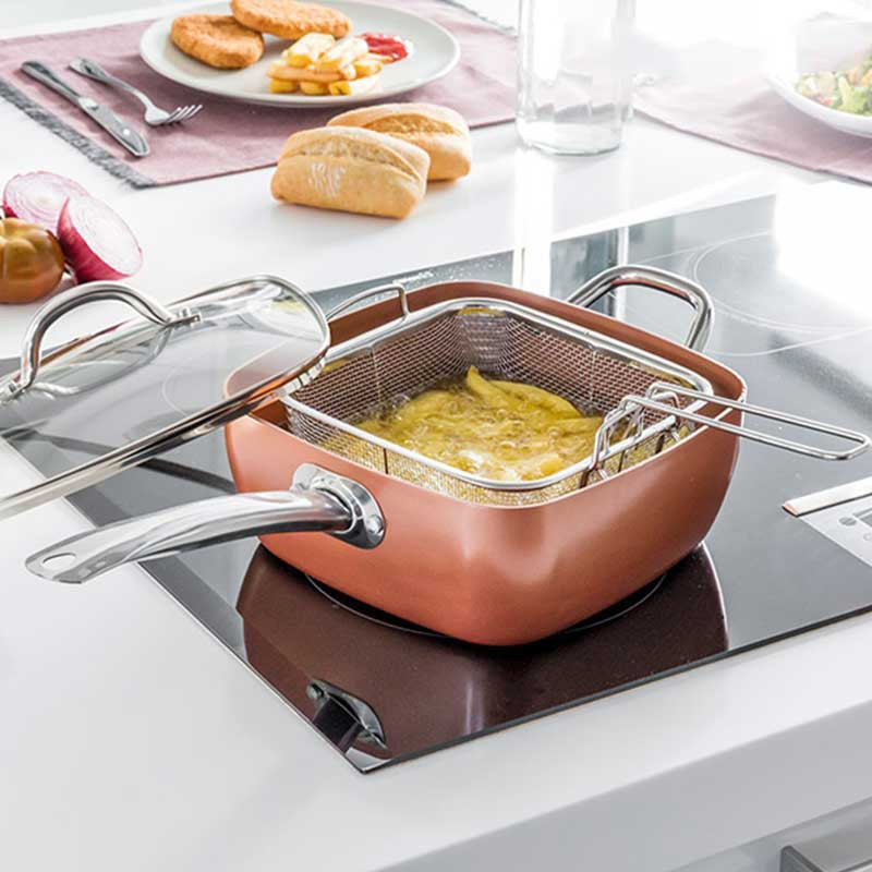 COPPER 5 IN 1- Poêle Multifonctions 5 en 1 Tous Feux