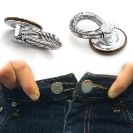 Lot de 6 Boutons Magiques Rallonge pour un Ajustement Parfait de vos Jeans et Pantalons 